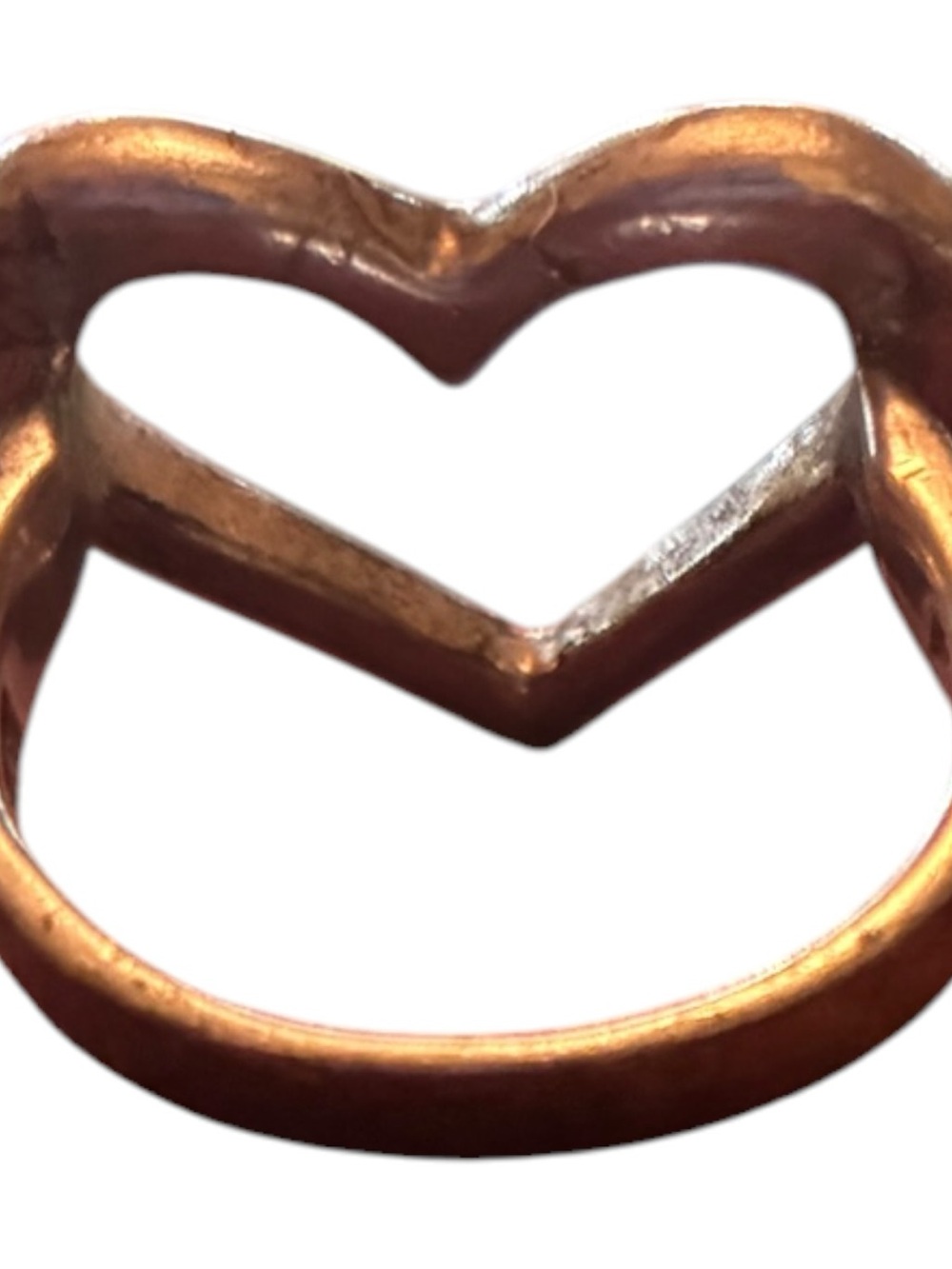 Vintage Vargas Signed 925 Sterling Silver Open Heart Ring Size 7 - Picture 4 of 15